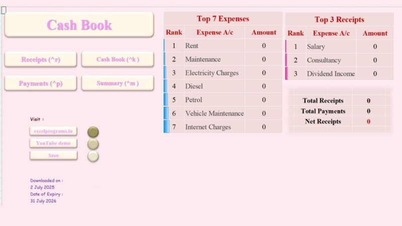 New Cash Book Ver 3.3 T