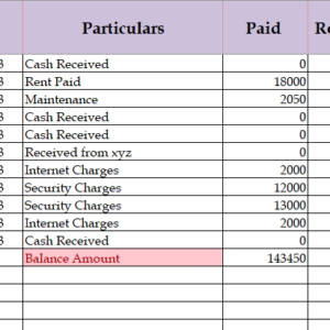 Petty Cash Received & Spent Ver 3.7