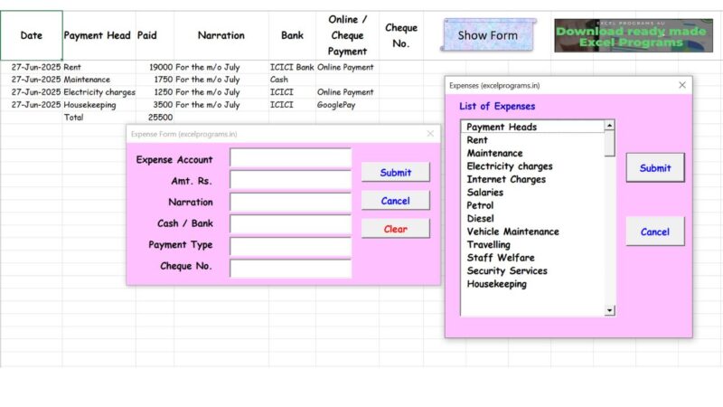 Expenses Userform with Keyboard Ver 3.5 T