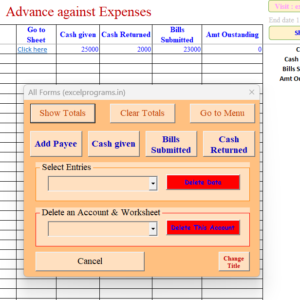 Advance against Expenses Ver 5.3