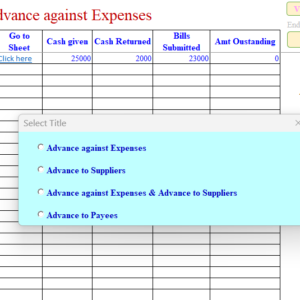 Advance against Expenses Ver 5.3