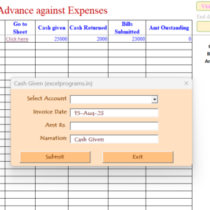 Advance against Expenses Ver 5.3