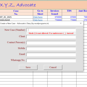 Advocate Diary Ver 9.5 TUP