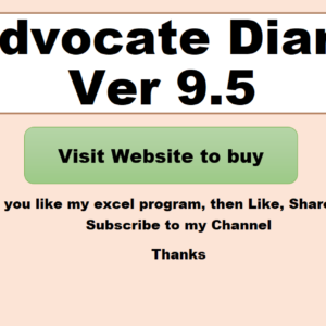 Advocate Diary Ver 9.5