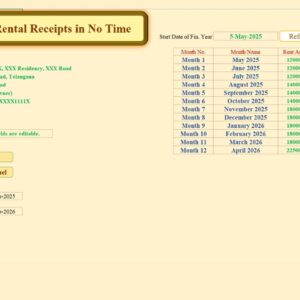 Generate Rental Receipts Ver 2.3 T
