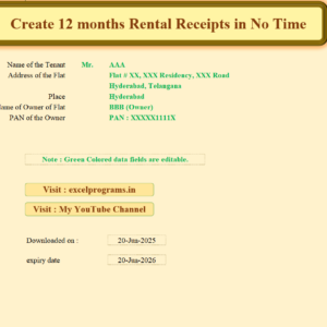 Generate Rental Receipts Ver 2.3 T