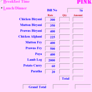 Restaurant Billing Eng Ver 2.1 T