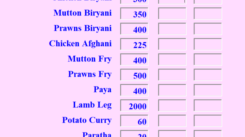 Restaurant Billing Eng Ver 2.1 T