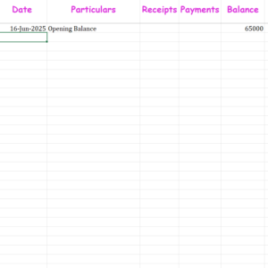 Simple Cash Book T626