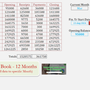 Cash Book 12 Sheets Ver 3.3 T