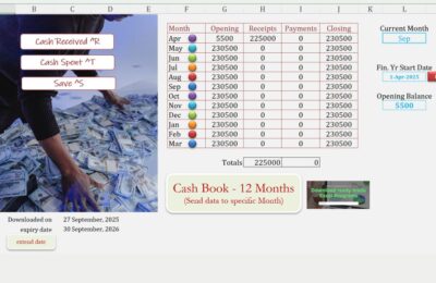 Cash Book 12 Sheets Ver 3.5 T