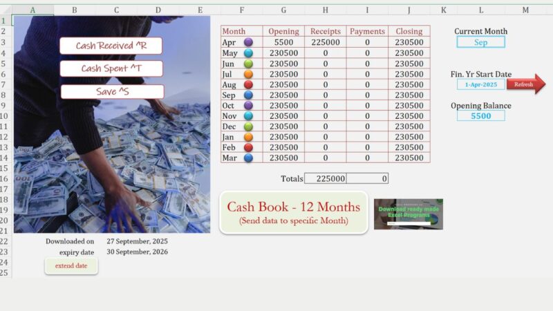 Cash Book 12 Sheets Ver 3.5 T